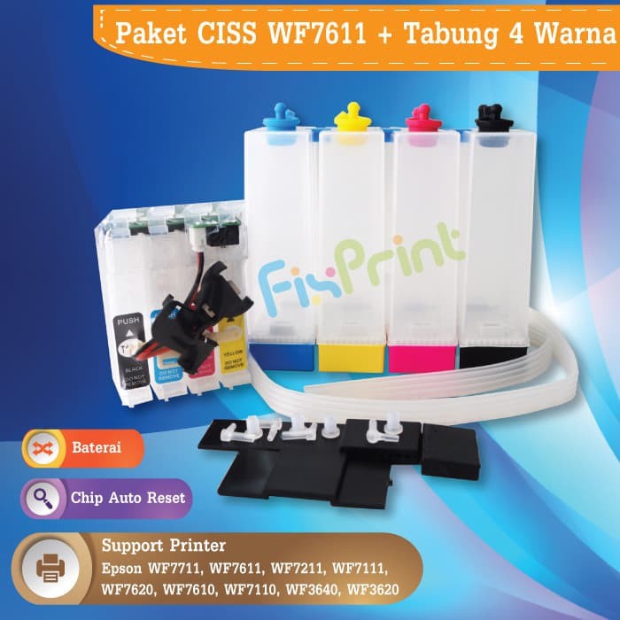 CISS Infus Modif plus Tabung Tinta T188 WF7611 WF-7611 WF-7110 WF-7711 FPJNew1481