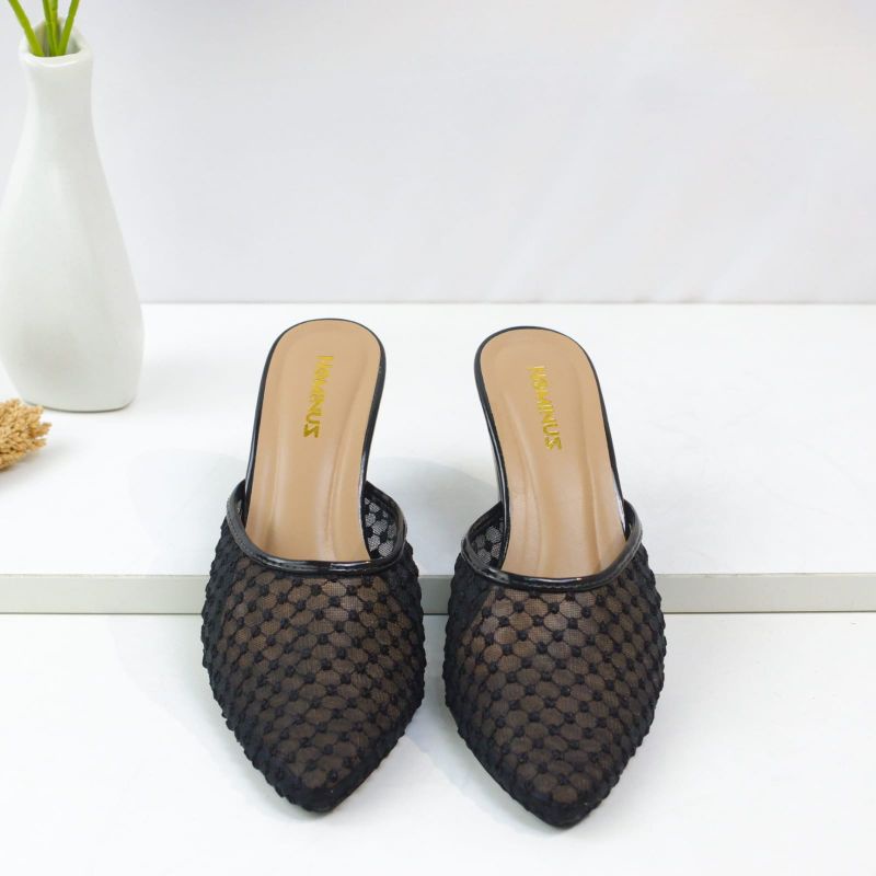 FLASH SALE 7.7 Sendal High Heels Wanita Jala Bintik SP 12