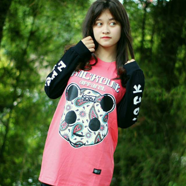 [GESER] Kaos Distro Kickout Apparel Pink | Kaos Lengan panjang grosir murah