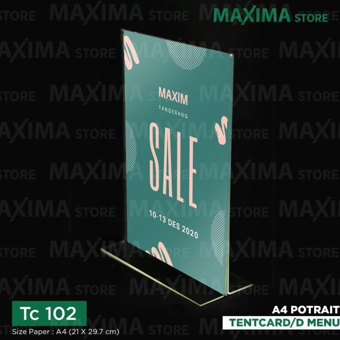 

((BISA COD)) Display Menu J6 / nomor meja acrylic / display akrilik A4 2mm PROMOKode 4160