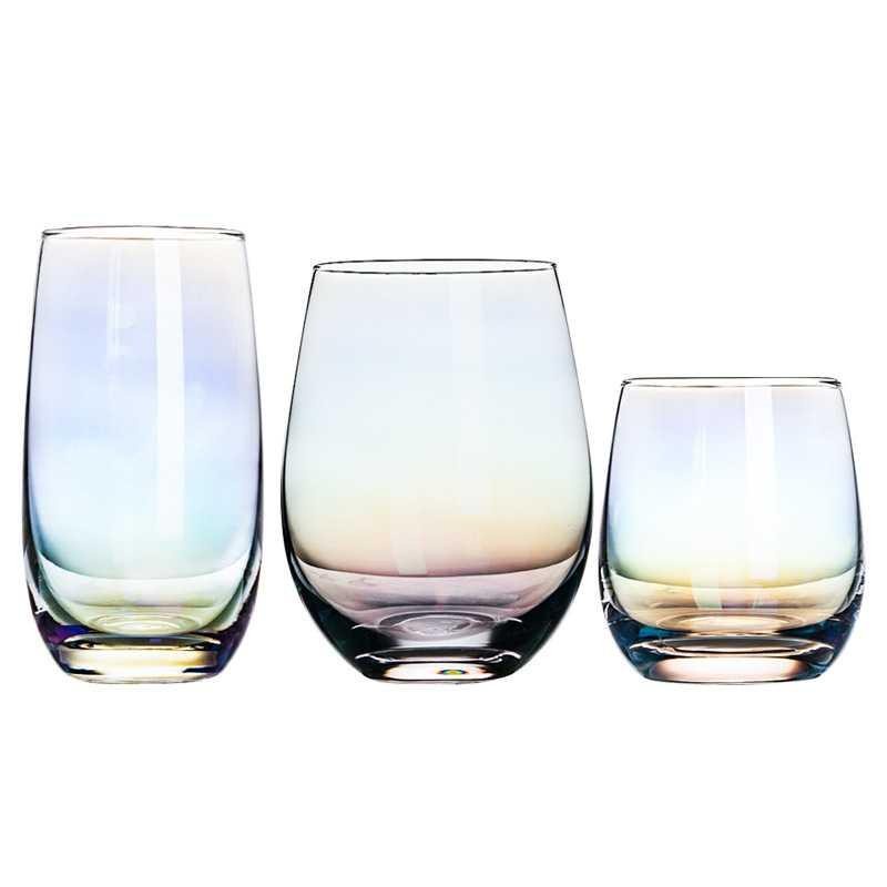 Gelas Cangkir Glass Crystal Wine Rainbow Goblet - XR1028 - Multi Color