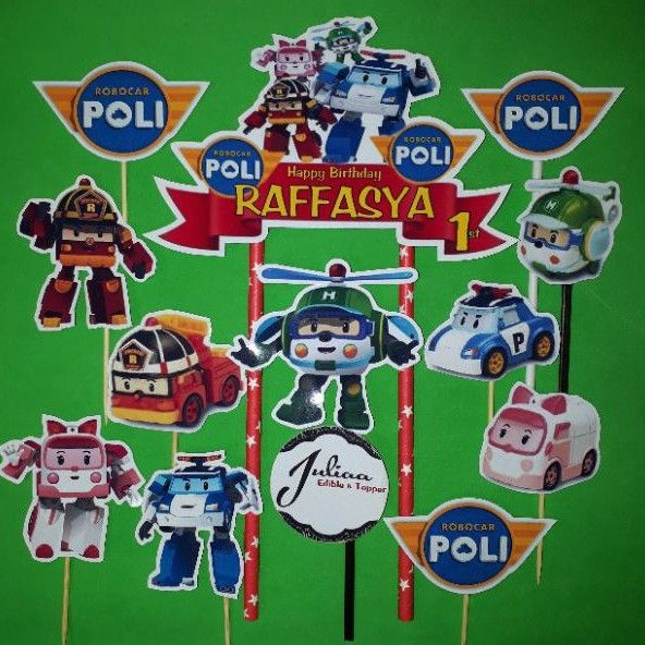 topper cake ROBOCAR POLI