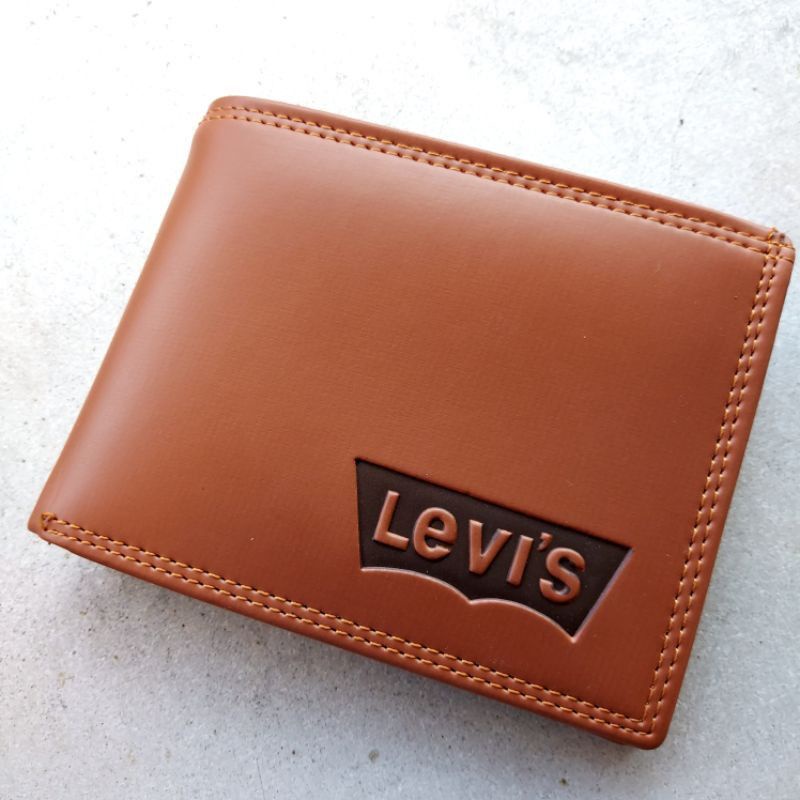 Dompet Pria Kulit Sintetis Branded Fashion Lvs Hitam Lipat