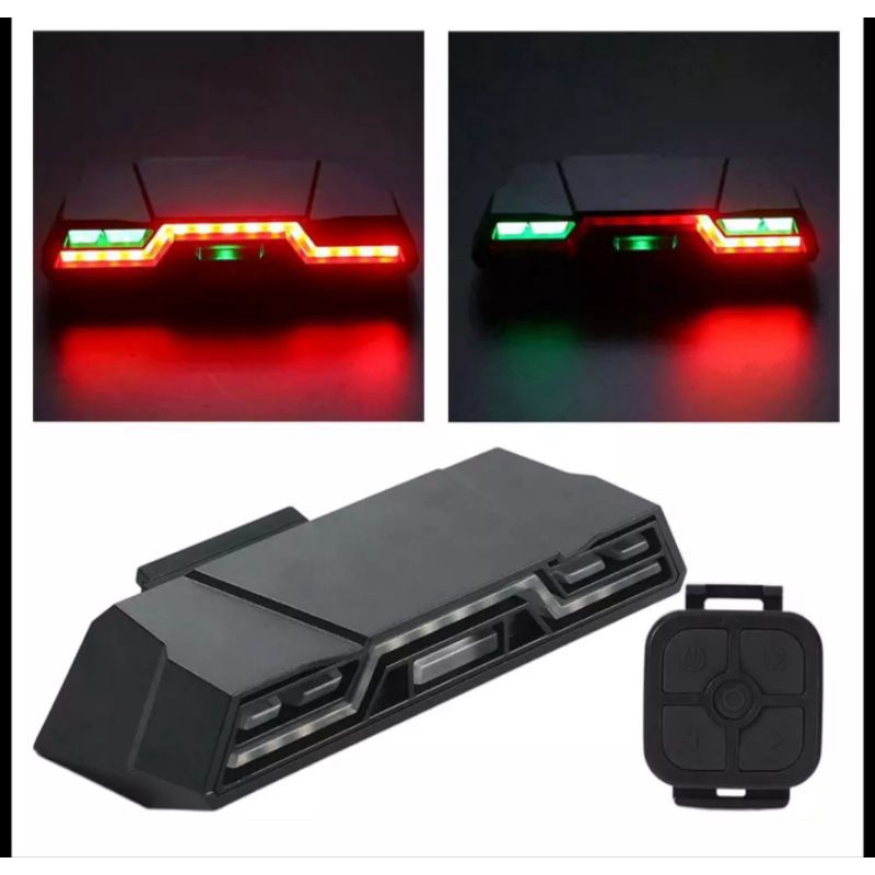 Lampu Belakang Sepeda Smart Light Wireless Remote Control  USB Rechargeable Bicycle Tail Light Lampu Sen Sepeda Lipat MTB Roadbike