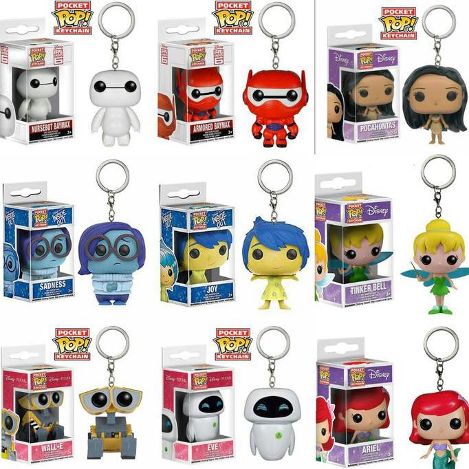 SEDIA Funko POP Keychain Mix (Disney, Baymax, InsideOut, Pocahontas, Ariel)