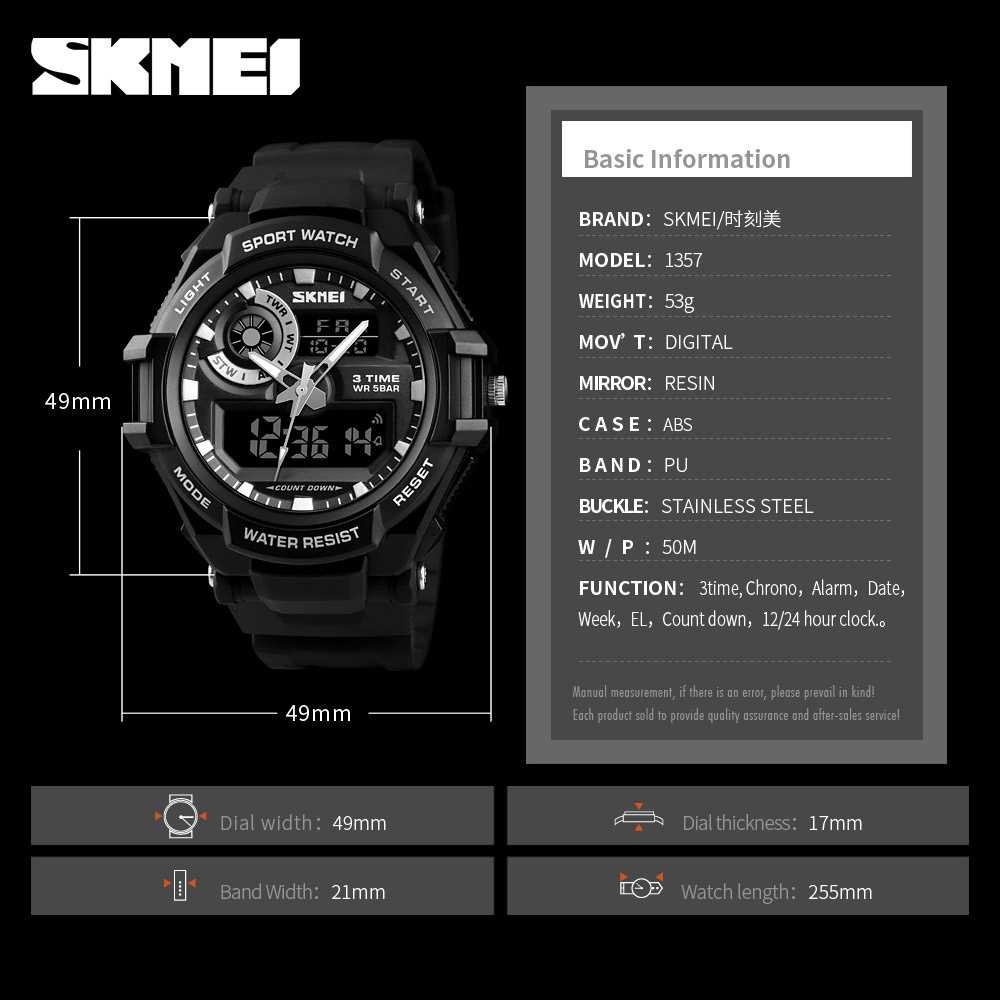 SKMEI Jam Tangan Analog Digital Pria JT 137 Jamtangan Cowok Skmai Jam Cowo Keren Waterproof