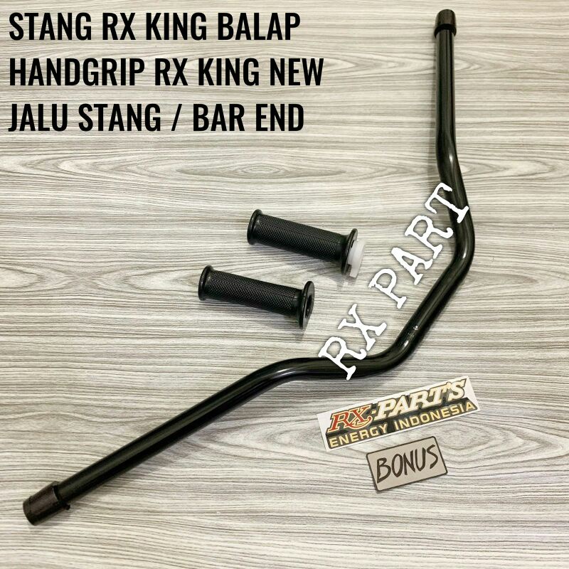 STANG / SETANG BALAP RX KING RX K RXKING + HANDGRIP RX KING NEW + JALU STANG/ BAR END hitam