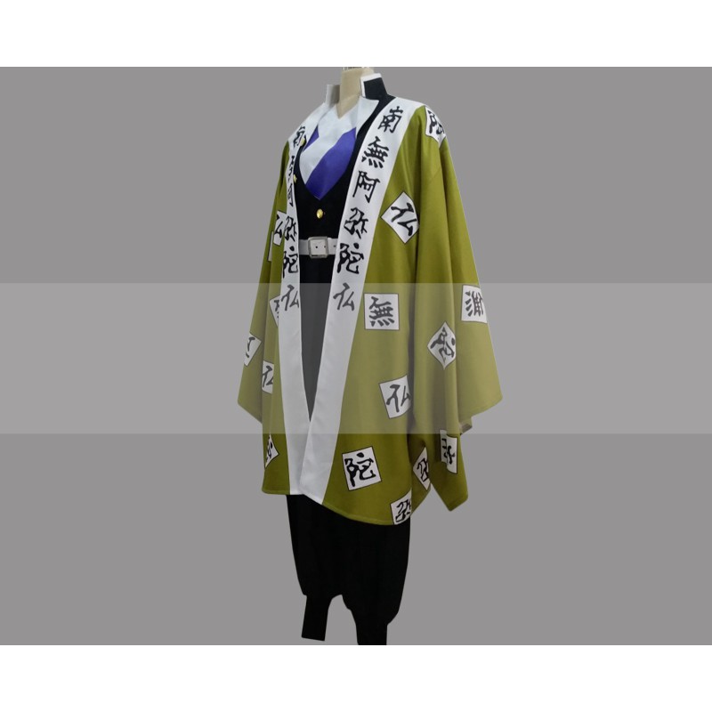 COSTUME COSPLAY GYOMEI HIMEJIMA KIMETSU NO YAIBA HAORI YUKATA KIMONO