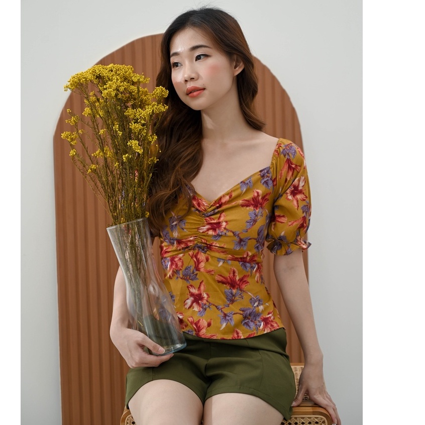 TP602 - ATASAN KOREAN FLOWER RAYON PRINT WANITA