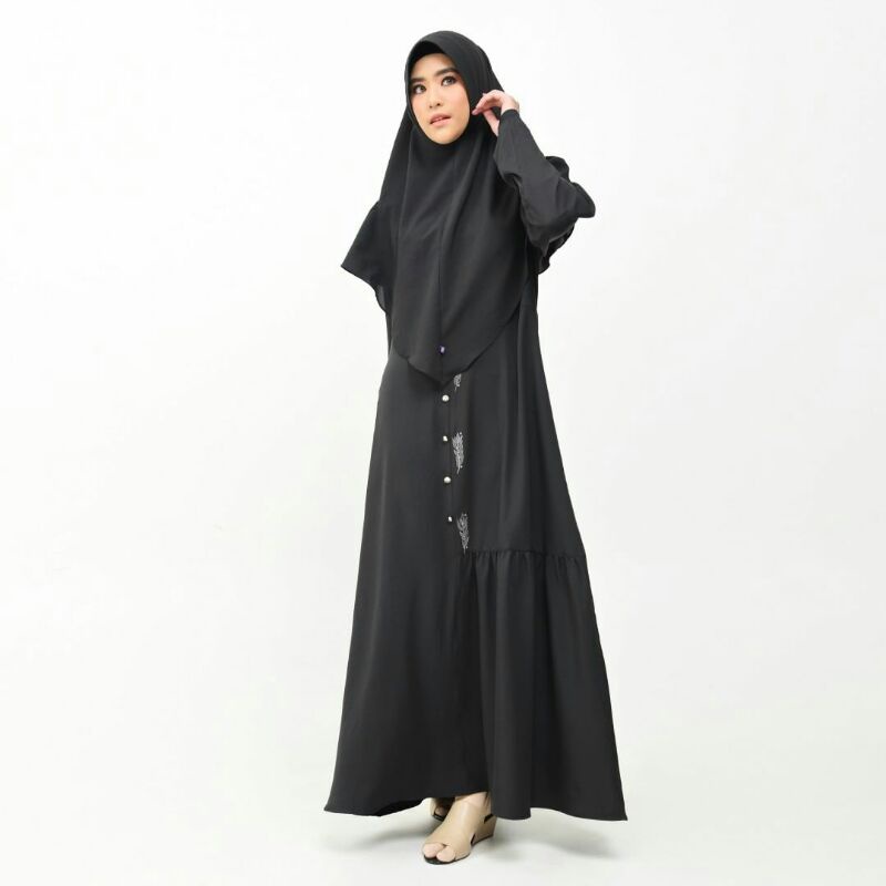 Dresslim Halibah - Gamis Rabbani Hitam - Dresslim Rabbani Hitam - Gamis Hitam