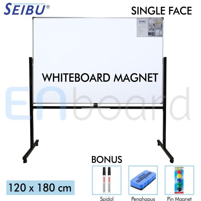 

Papan Tulis Whiteboard Standing Magnet Single Face Seibu 120 x 180 cm