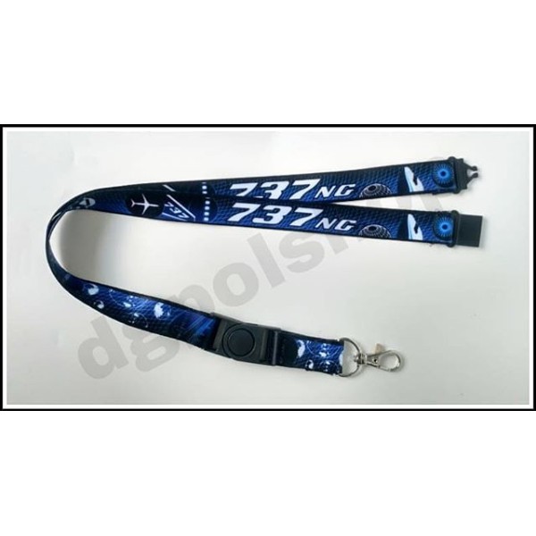 

Lanyard / Gantungan ID Card Printing 737NG Biru