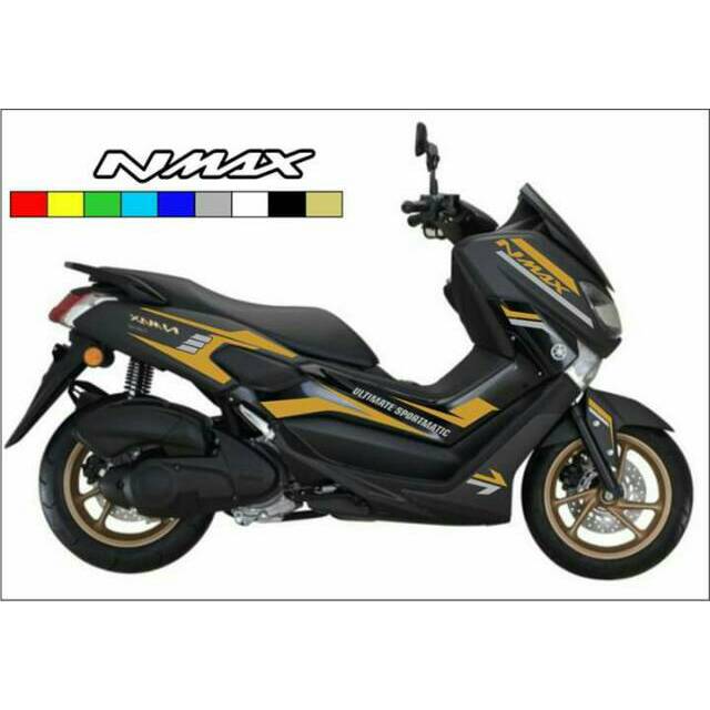 Cutting Stiker Modifikasi Yamaha Nmax Gold Silver Sticker Lis Variasi Shopee Indonesia