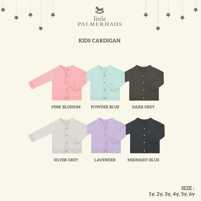 LITTLE PALMERHAUS Kids Cardigan 1-6 Thn Jacket Sweater Anak