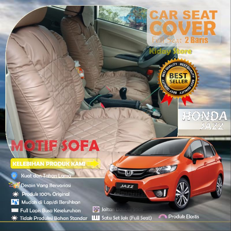 SARUNG JOK MOBIL HONDA JAZZ MOTIF SOFA