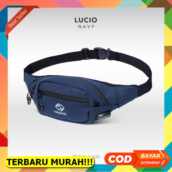 Tas Selempang Kecil Keren Simpel Merk Niion Lunar Running Royal Purple Original Tas Selempang Pria W