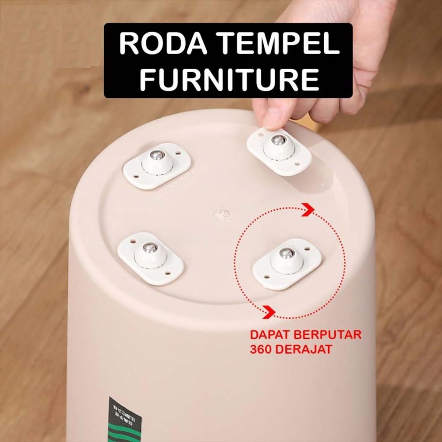 Roda Tempel Stainless 360° Roda Serbaguna Alat Geser Perabotan 0782