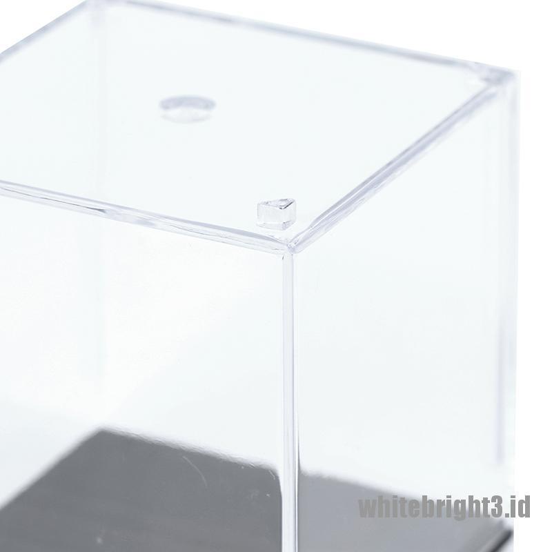 (white3) Kotak Display Action Figure Bahan Plastik Akrilik Transparan Anti Debu