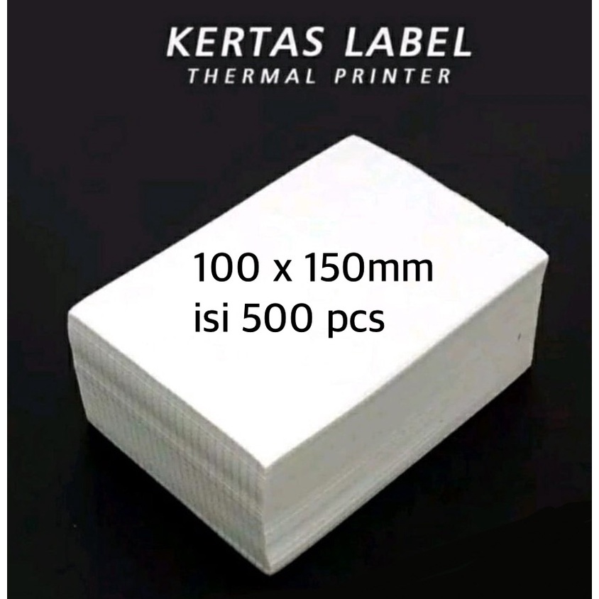 JOS1472 Kertas Thermal Label Lipat Barcode 100x150mm A6 Isi 500 Pcs