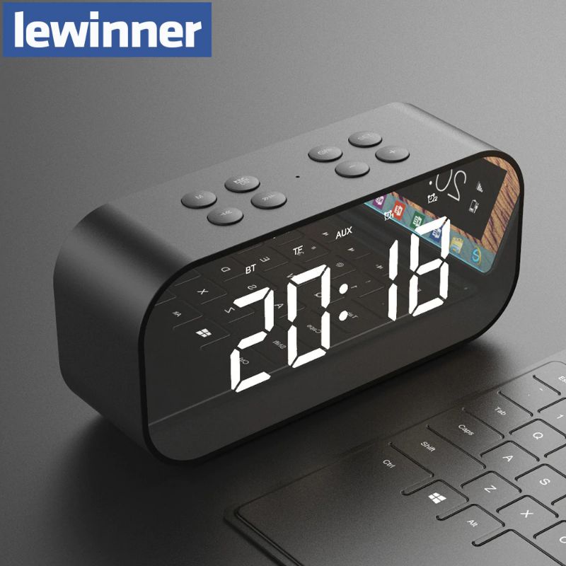 Speaker Murottal Jam Alarm Clock with Bluetooth Speaker TF AUX