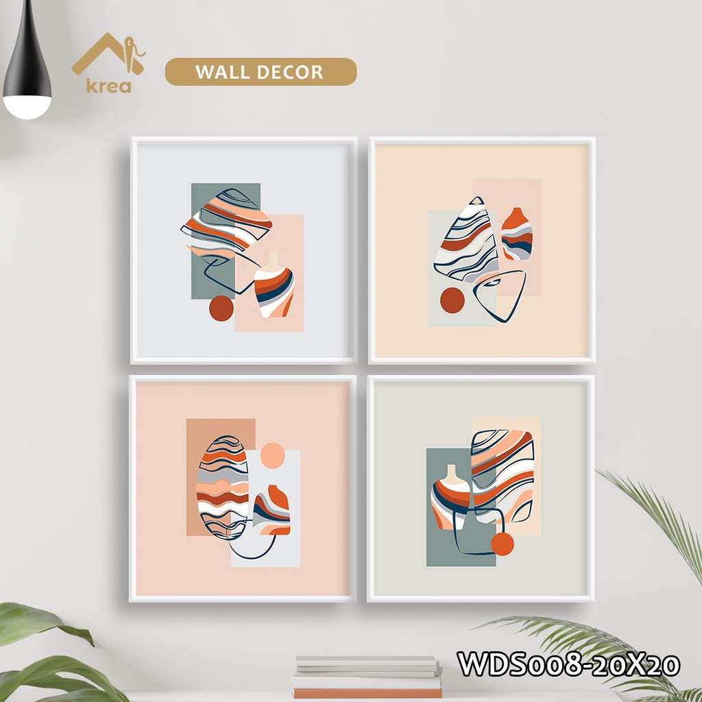 WALL DECOR BLOK FRAME DESIGN AESTHETIC MINIMALIS TANPA PAKU