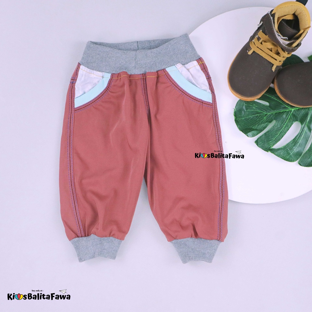 Jogger Bobo Kids uk 1-2 Tahun / Joger Pants Celana Anak Laki Perempuan Polos Import