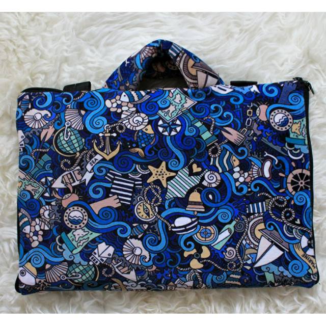 Tas Laptop Sablon Mermaid 10-17 Inch Full Depan Belakang SoftCase Notebook Macbook Wanita