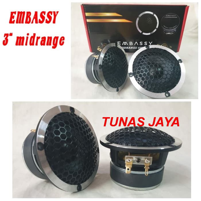 Speaker Midrange Embassy - 3 inch bahan logam