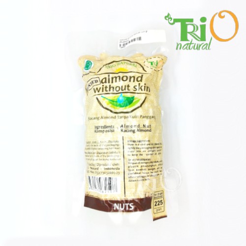 

Trio Natural Almond Whole Without Skin Roasted 225 gram