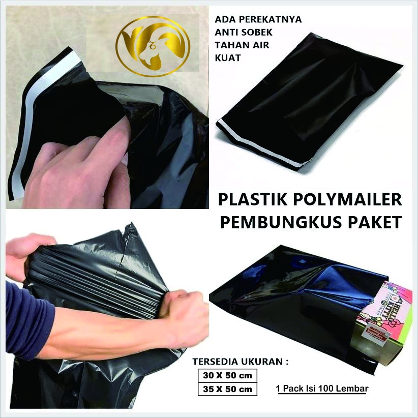 

Plastik Packing Polymailer Hitam Ukuran Besar 100 Lembar