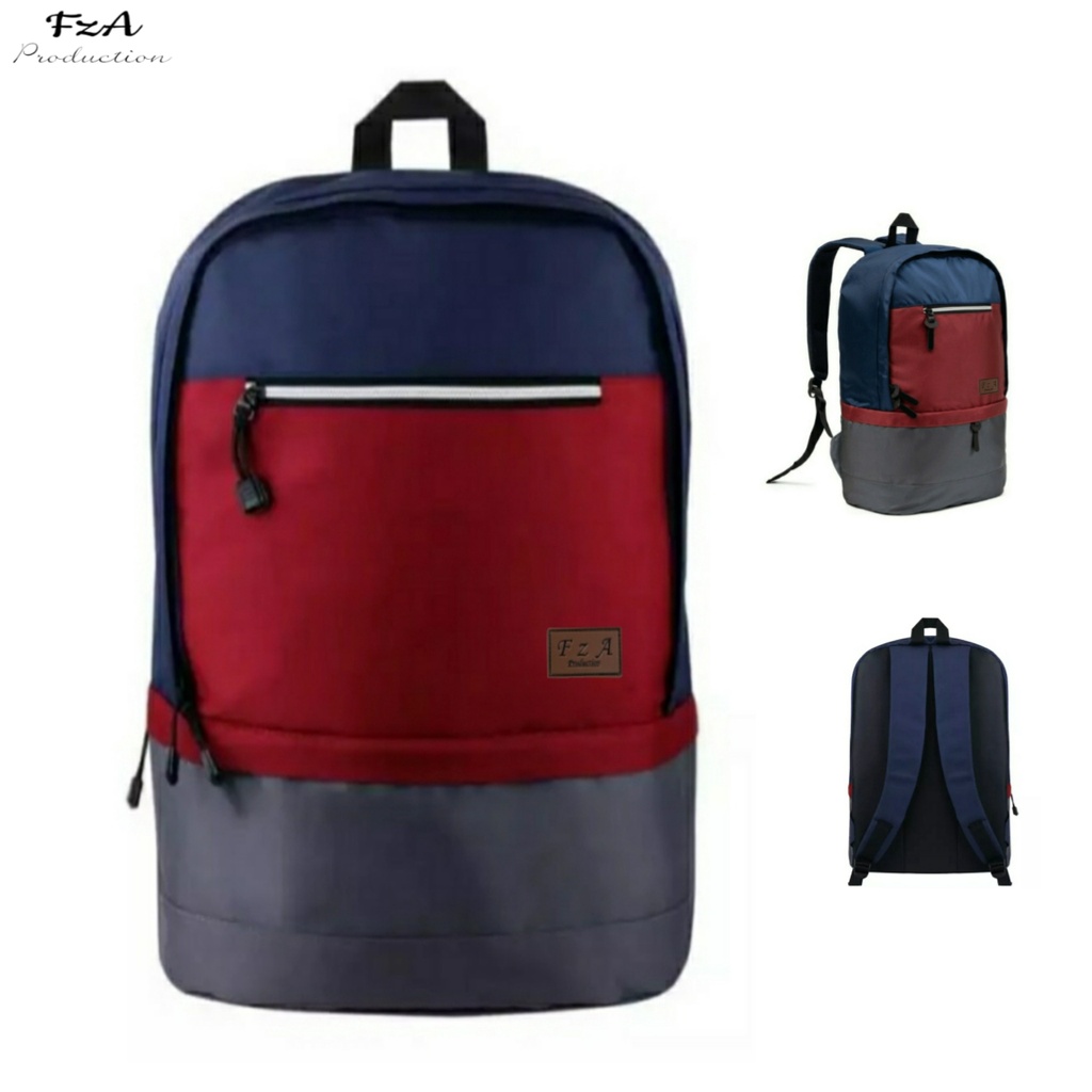 Big Promo..Tas Ransel Distro sekolah kuliah Kerja Pria 4286CV Tas Premium - Ads Navy-Maroon Navy