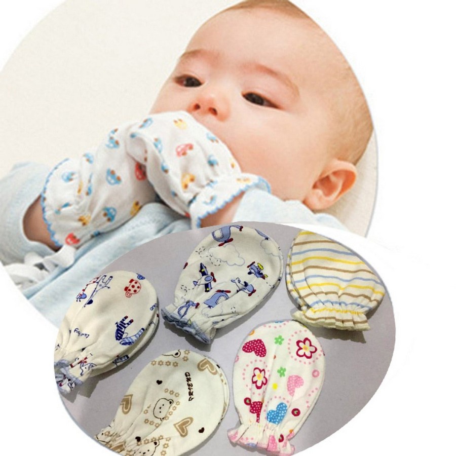 4 PCS ( 2 PASANG) MITTEN CARTER BLUEFLY / SARUNG TANGAN BAYI PREMIUM / MITTENS BAYI