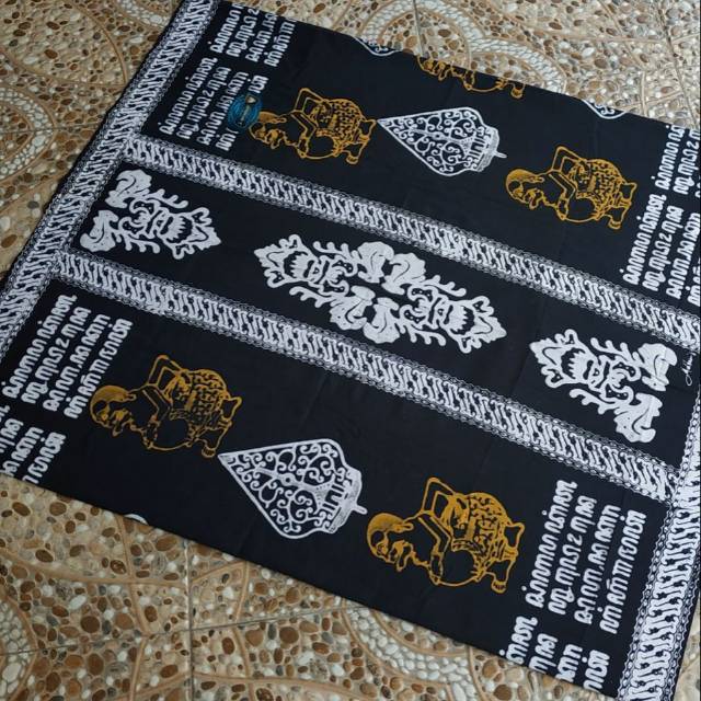 Sarung Batik Cap Anak SD-SMP - Motif Wayang Semar - Batik Aksara Jawa