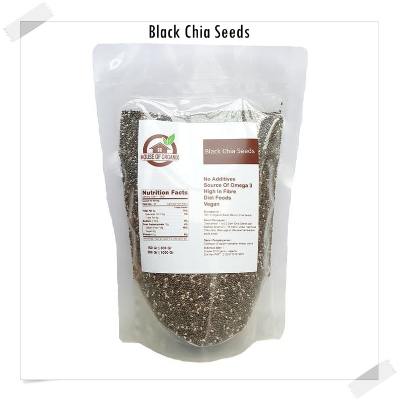 

Chia / Chia Seed / Chia Seed Organik / Organic Black Chia Seeds / Chia Seed Hitam Organik 500 gr