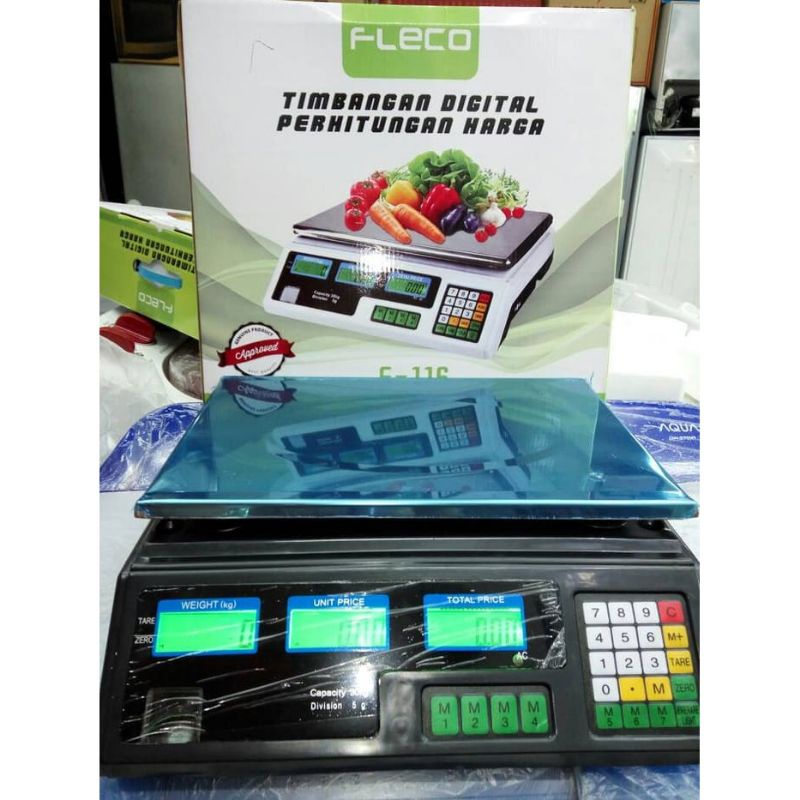 Timbangan Digital Fleco F-116/Timbangan 30KG/Daging/Sayur/Buah DLL