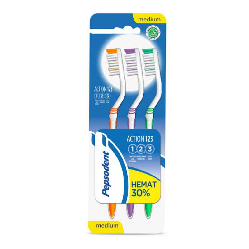 Pepsodent Sikat Gigi Action 123 Medium
