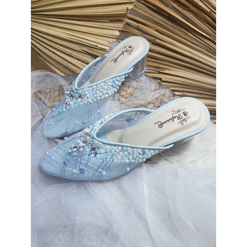 sepatu Yohanes babyblue tinggi 5cm