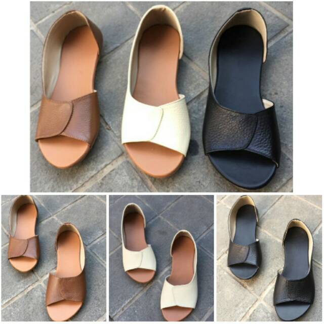 Sepatu flat wanita/sepatu kulit wanita/leather flat shoes