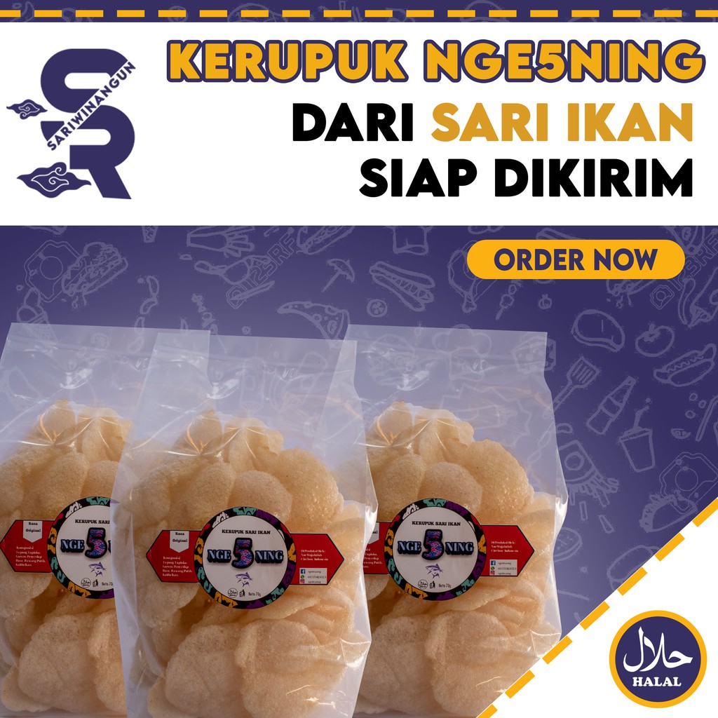 

Kerupuk Sari Ikan Nge5ning Rasa Original