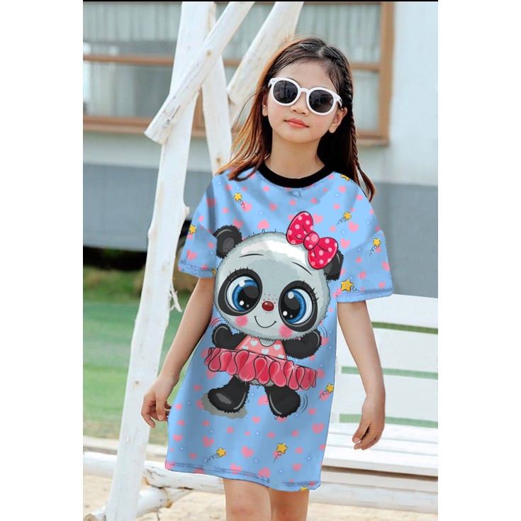 VC-DRESS ANAK PEREMPUAN MOTIF FULL PRINT / DASTER UMUR 3-8 TAHUN