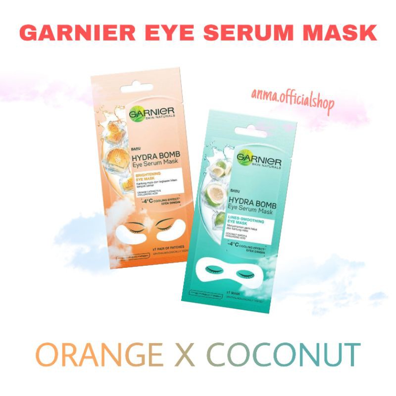 Jual Garnier Eye Serum Mask Orange Coconut Masker Mata Garnier All