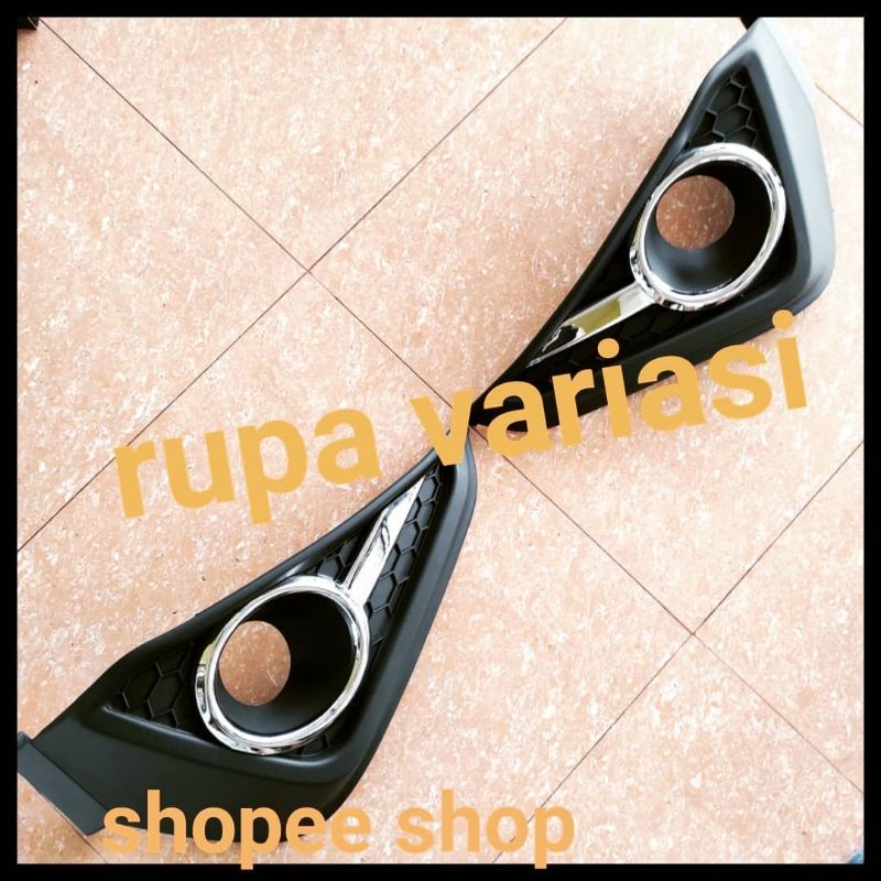 Ring COVER foglamp BUMPER DEPAN TOYOTA all new RUSH 2018 SAMPAI 2021 + garnish CROME tipe g trd 2020 2019