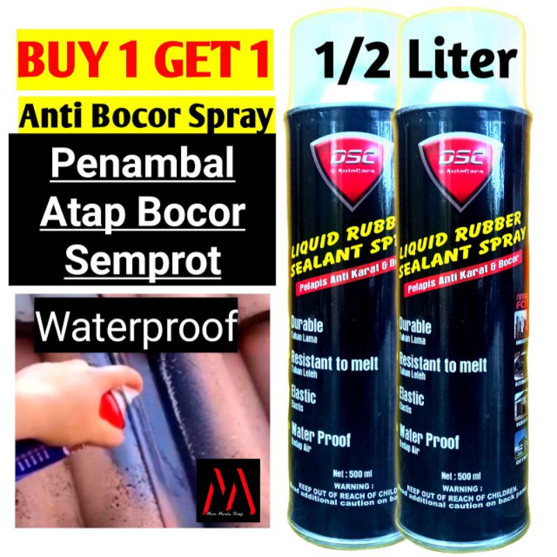 Spray Ajaib Anti Bocor Semprot Rubber Sealant Waterproff Penambal Genting Atap Tembok Bocor