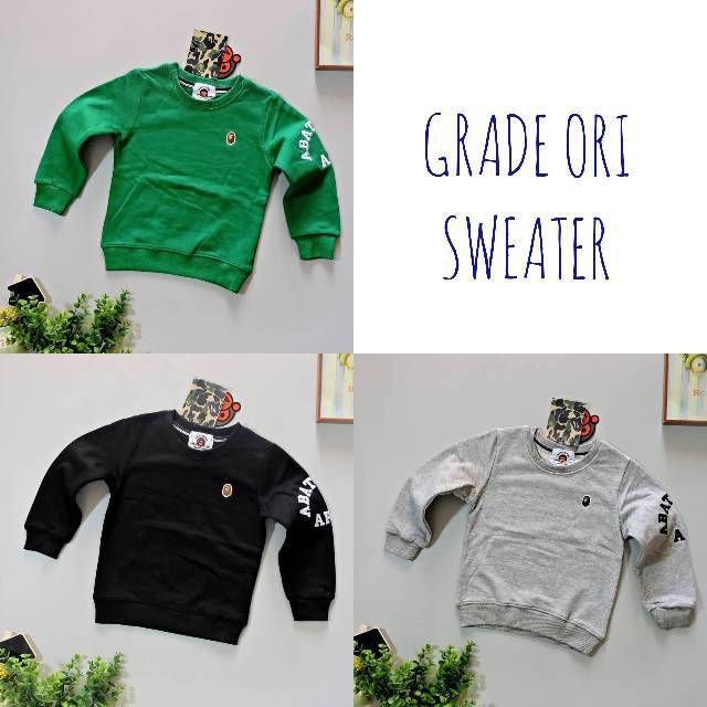 SWEATER ANAK  PREMIUM BAPE (PREMIUM IMPORT, BRANDED GRADE ORI) - U40