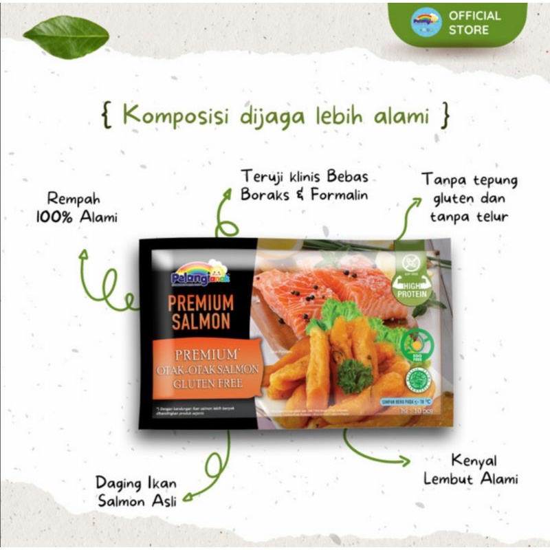 

Otak-Otak Salmon Non MSG Gluten Free /Pelangi Anak Frozen Food Bogor lauk sehat instan alami cemilan beku