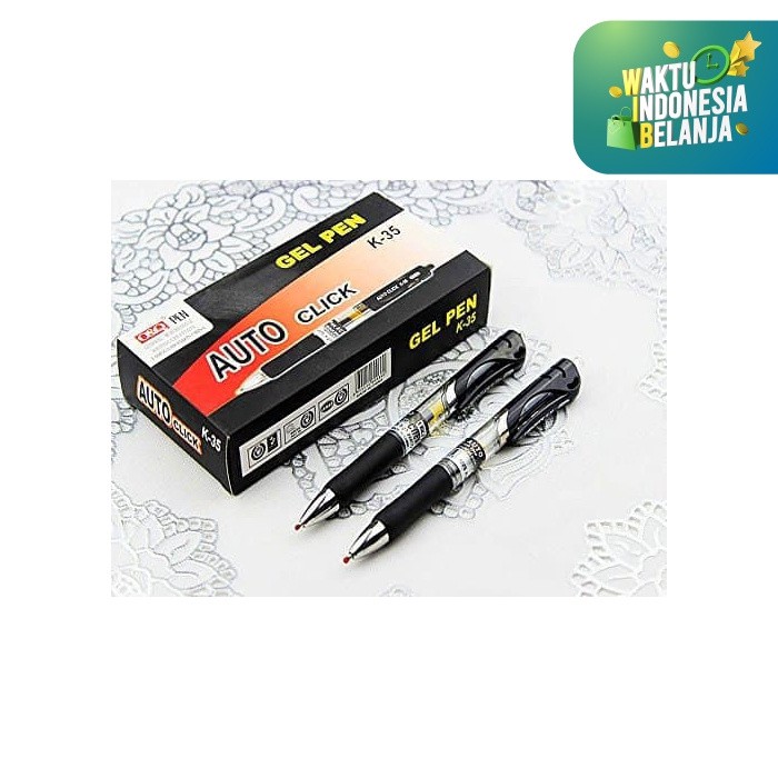 

Pena Ballpoint Bolpen Bolpoin Pulpen Gel Pen Premium 0.7mm K-35 O&Q - Hitam