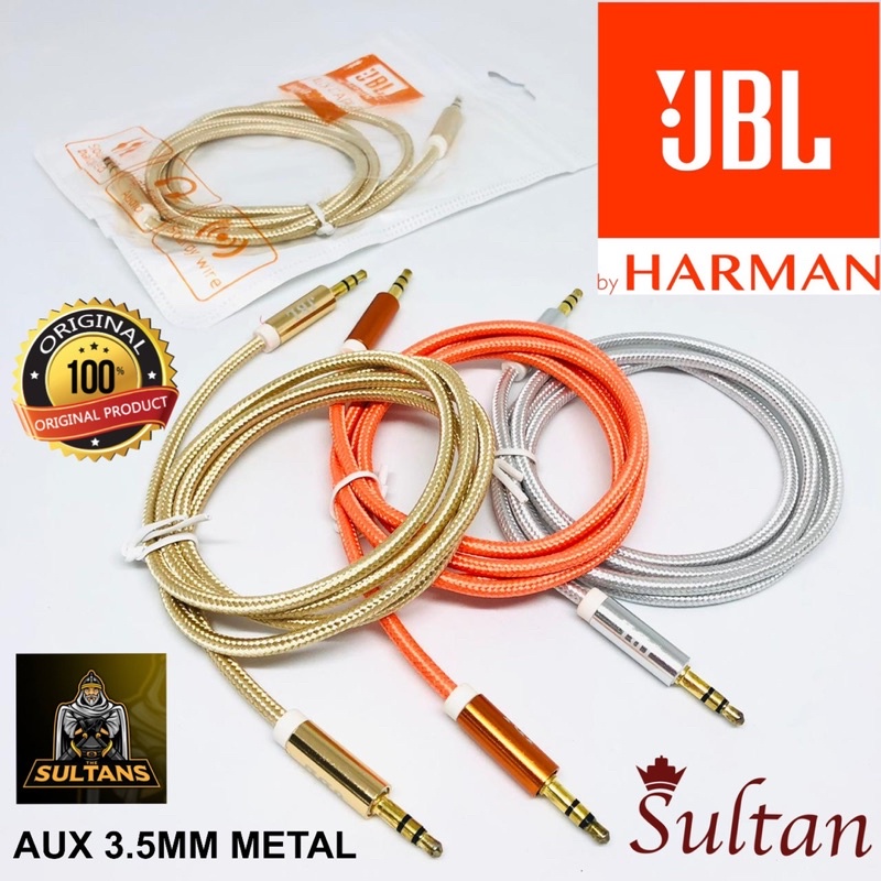 KABEL AUX 1x1 3.5MM AUDIO CABLE METAL FOR MULTIMEDIA MOBIL SPEAKER TREADMILL AMPLIFIER UNIVERSAL