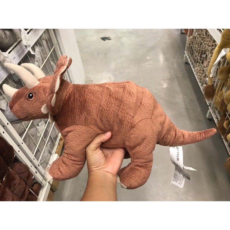 boneka ikea/dinosaurus/dinosaur/triceratops/jettelik