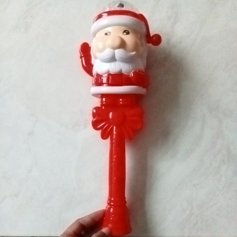 Mainan Tongkat Lampu Santa Claus Musik Jinggle Bell 3663