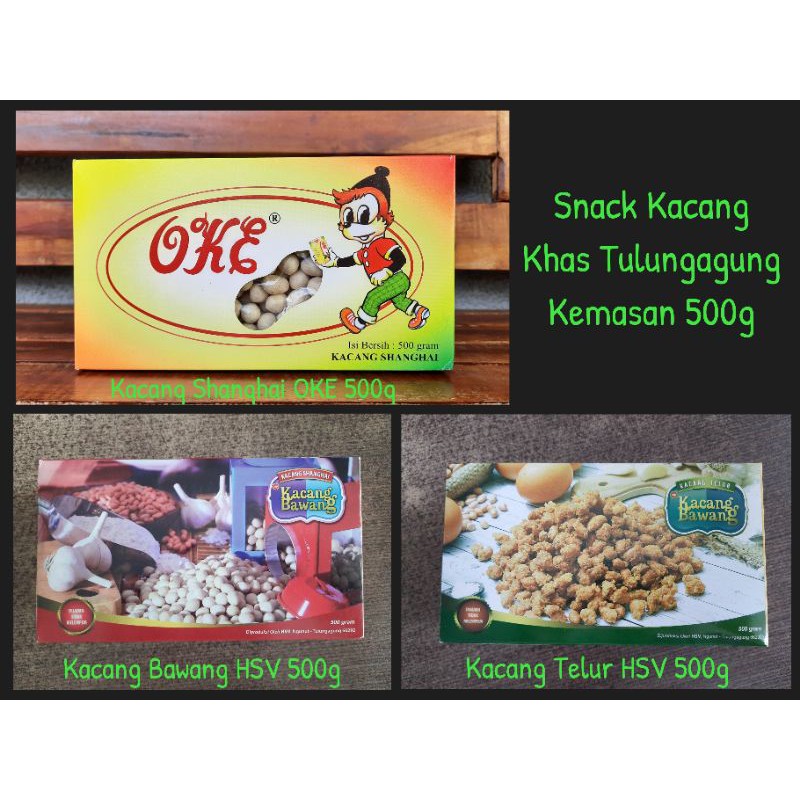 

Kacang Atom Sanghai OKE / Kacang Bawang HSV / Kacang Telur HSV / Snack Cemilan 500g